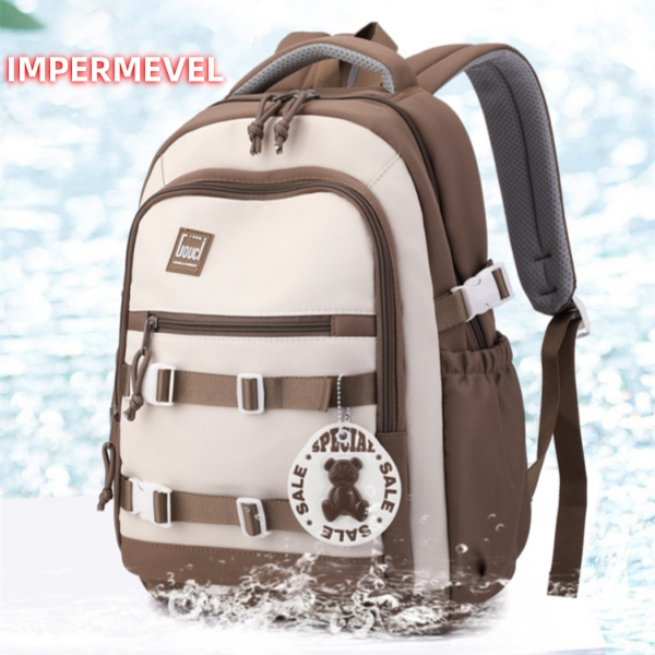 Mochila Escolar Feminina Bolsa Grande Reforçada Impermeável Resistente para Notebook Viagem Trabalho
