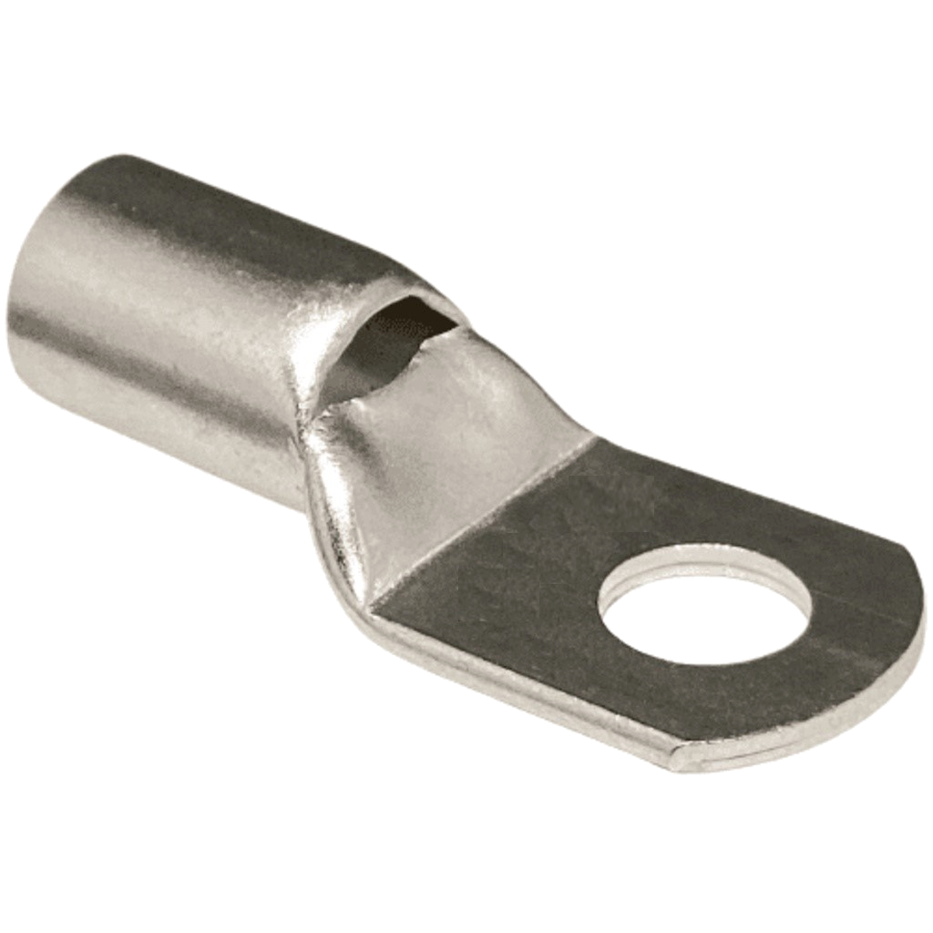 Kit Terminal Olhal Compressão 35mm Furo 8mm M8 SC35-8 Cobre Estanhado