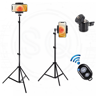 Tripé Universal para Celular Camera e Webcam 2.10m tripe em Oferta na Shopee