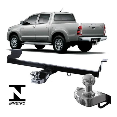 Engate Fixo Reboque 500kg Toyota Pick Up Hilux 2005 Até 2022