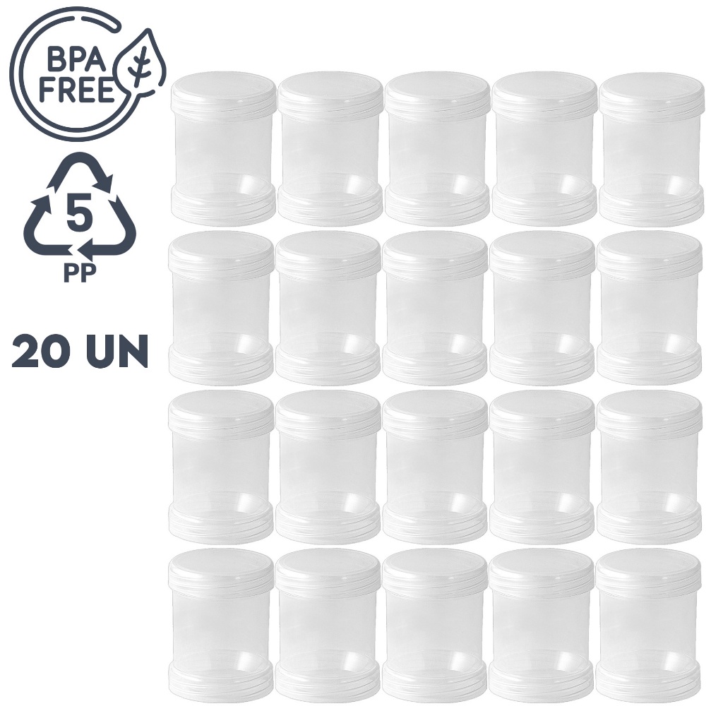 Kit Pote 10ml Tampa Rosca 20 Unidades Para Máscara de Diamante peeling rose de mer cremes hidratantes em Oferta na Shopee