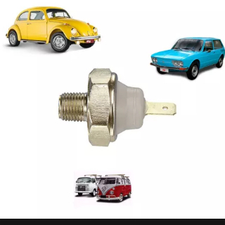INTERRUPTOR DE PRESSAO DO OLEO VW FUSCA/ KOMBI/ VARIAN I/II/TL/TC/ PUMA/ BRASILIA/ GOL/ SAVEIRO (TODOS AR E ROSCA CONICA) FORD CAMINHAO CARGO /98 F12000 AGRALE TRATOR 4100/ 4200 ORIG 021919081 MARFLEX 7186E