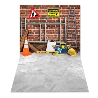 Fundo Fotográfico Newborn Obras Construção PN-0638 em Oferta na Shopee