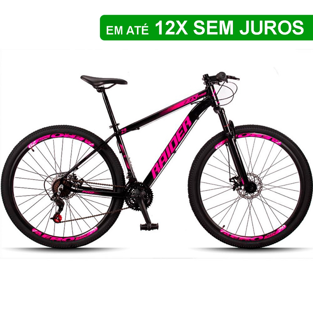 Bicicleta 29 Raider Z3X Pro 21V Freio a Disco e Suspensão Quadro Alumínio MTB