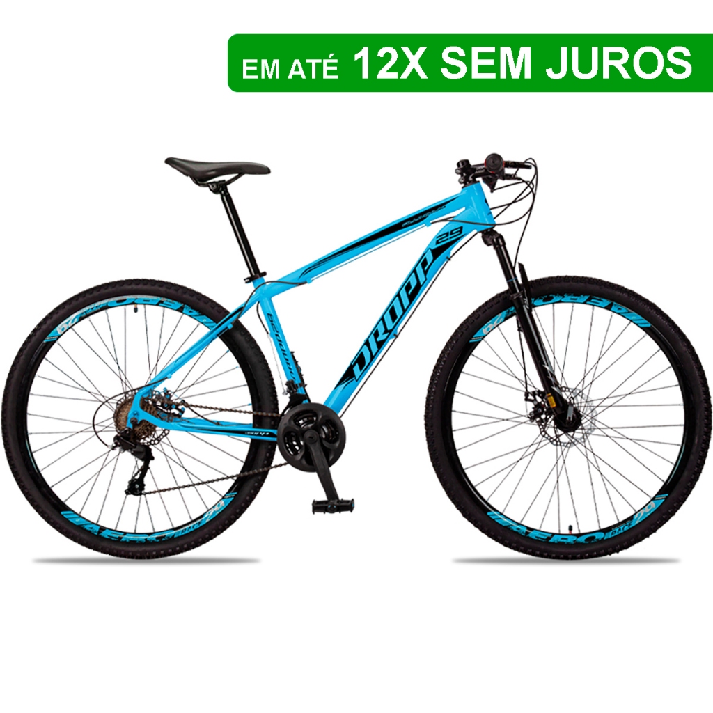 Bicicleta Aro 29 Dropp Aluminum 24 Vel Câmbio Traseiro Shimano Freio a Disco Bike MTB Alumínio