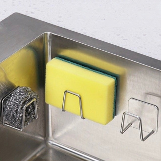 kit Suporte Organizador  Gancho De Pia Cozinha Aço Inox Bucha Banheiro Multifuncional Organizador Utensílio Esponja em Oferta na Shopee