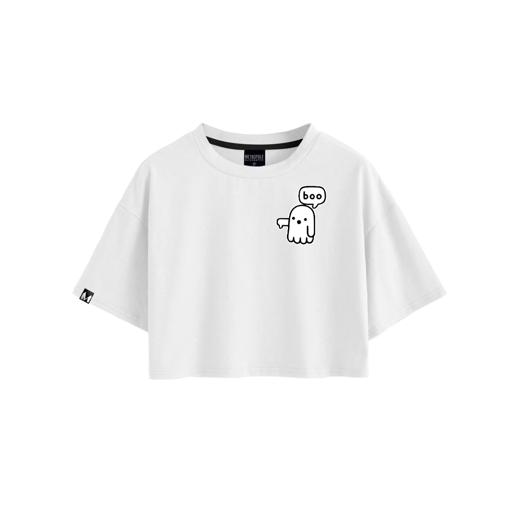 Blusa Feminina Cropped Fantasminha Moda Tumblr Fantasma Boo Halloween Moda Envio Imediato