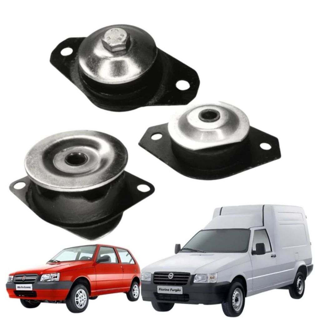 Kit Calço Coxim Motor Cambio Fiat Uno Mille Fire Fiorino Fire 1.0 8v 2001 2002 2003 2004 2005 2006