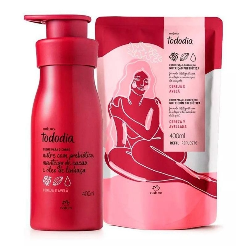 Natura Tododia Cereja e Avelã Hidrantes Sabonetes Body Splash Desodorantes