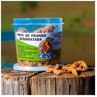Tripa de Frango Desidratada com Atrativo para PESCA Ceva Iscas - 120 g ( A MELHOR DO MERCADO)