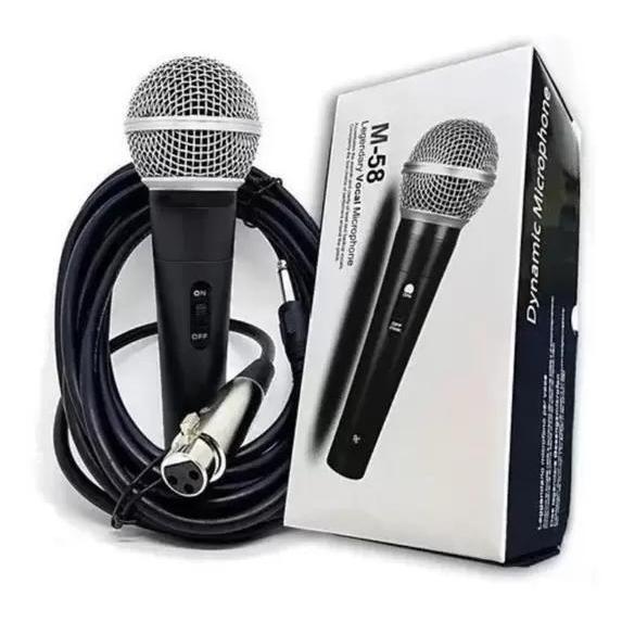 Microfone Profissional Sm58 Com Cabo 5 Metros Chave Liga E Desliga Alta Sensibilidade Envio Imediato em Oferta na Shopee