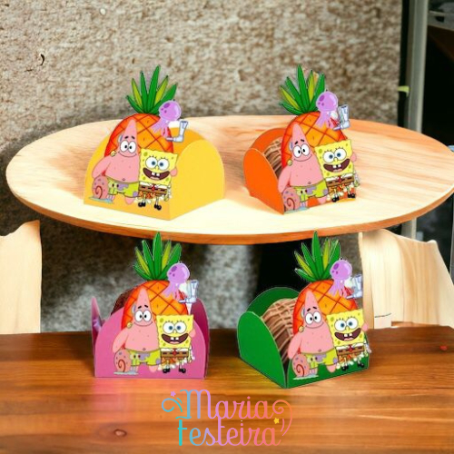 Forminhas Docinhos Tema Bob Esponja Aniversário em Oferta na Shopee