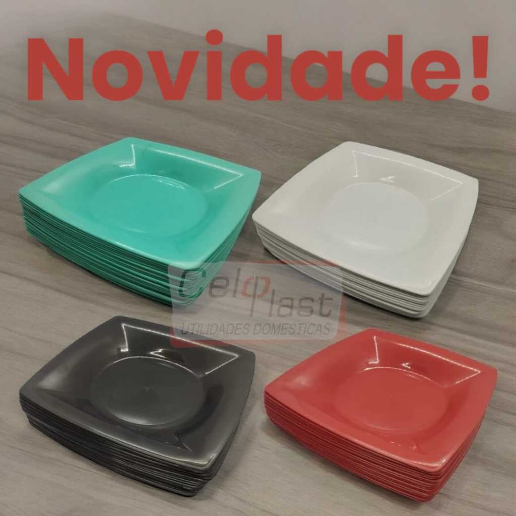 Kit 10 pratos de plástico para refeições diárias, festas eventos e muito mais