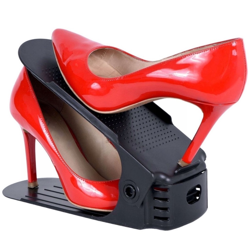 Organizador Para Sapatos Tênis Suporte Saltos Preto Com Regulagem Altura