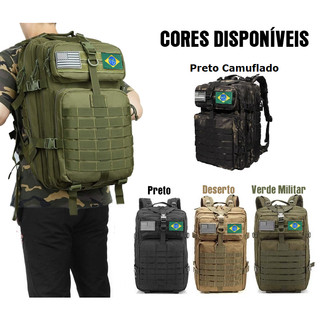 Mochila Tática Assalt Militar 50 60 litros Estilo Cargo Unisex Airsoft Reforçada Resist. a Agua