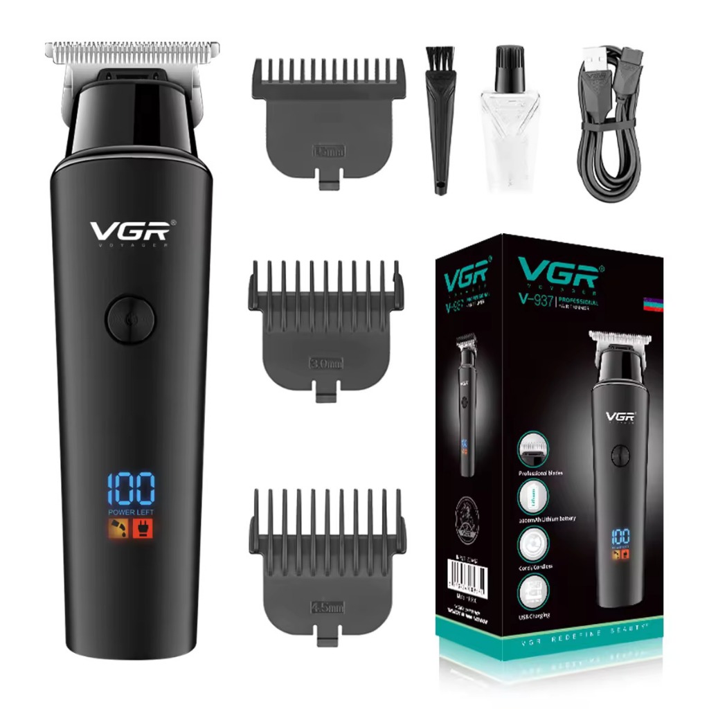 Maquina Corte Acabamento Barba Cabelo Vgr-937 Visor Digital