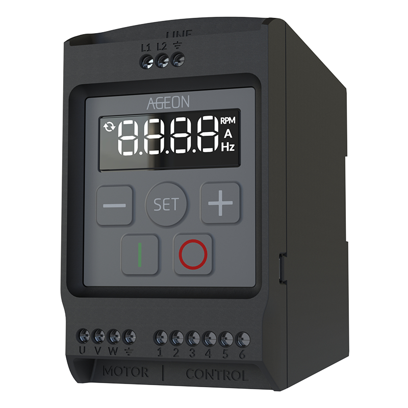 Inversor De Frequência Ageon 0,5cv Ag Drive Mini Xf2-05-1p1 INVERSOR ENTRADA MONO SAIDA TRIFASICA