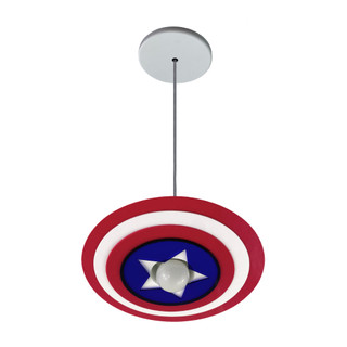 Lustre Pendente Capitão América Vingadores Herói Infantil Quarto Menino (a) Teto Homem Aranha Super