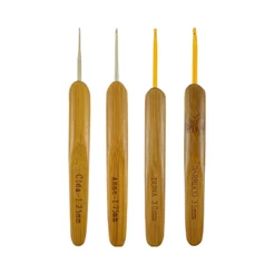 Agulha Crochê Círculo Cabo De Bambu - Cléa 1,25/ Anne 1,75/ Duna 3,0/ Barroco 3,5mm - Escolha a sua
