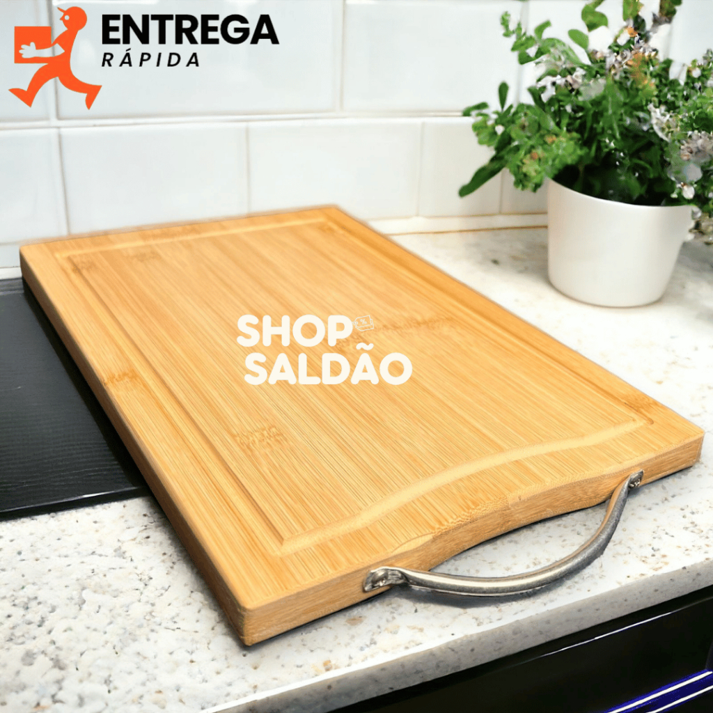 Tábua de Corte de Bambu Multiuso Perfeita para Churrasco e Todos os Cortes de Carne Tábua de Churrasco