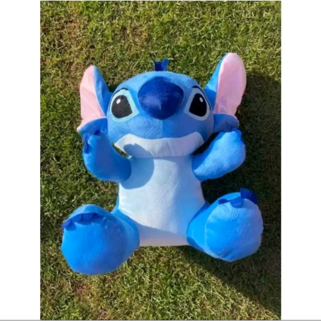 Pelúcia Stitch grande Azul ou Rosa de 53 cm antialérgico em Oferta na Shopee
