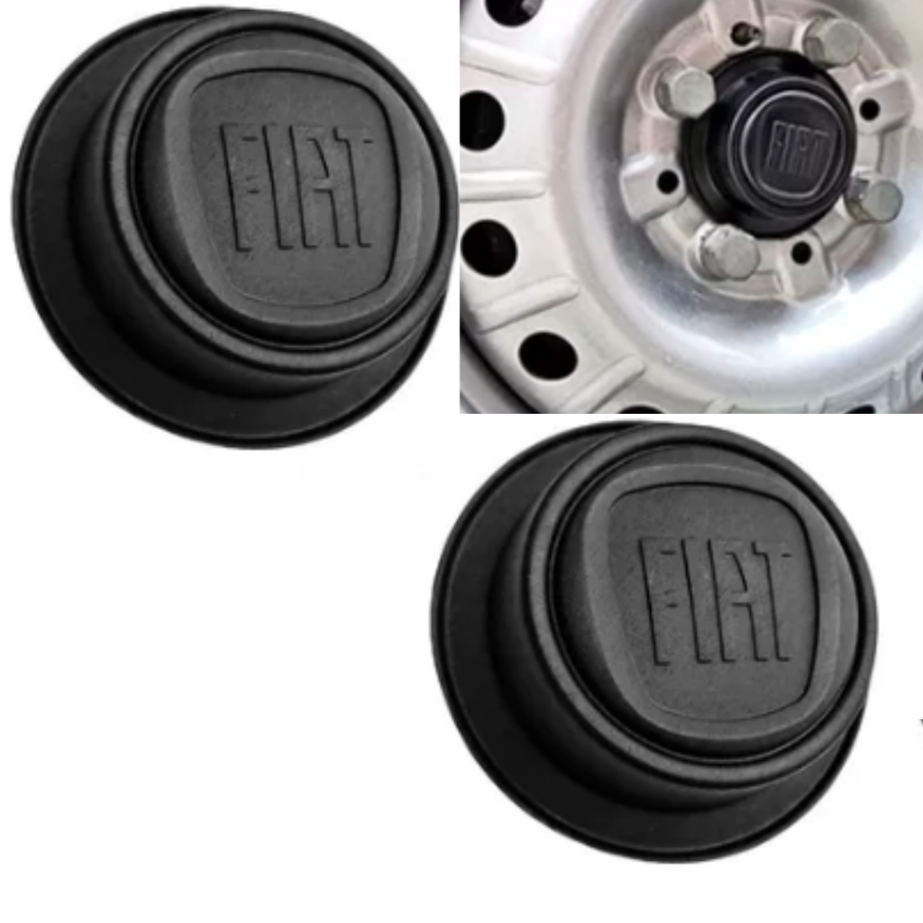 02 Calotinhas Copo Fiat Uno Fire / Uno Mille / Palio / Palio Wekeend / Elba / Strada / Fiorino / Doblô / Siena / Grand Siena / Mobi / Argo / Idea /