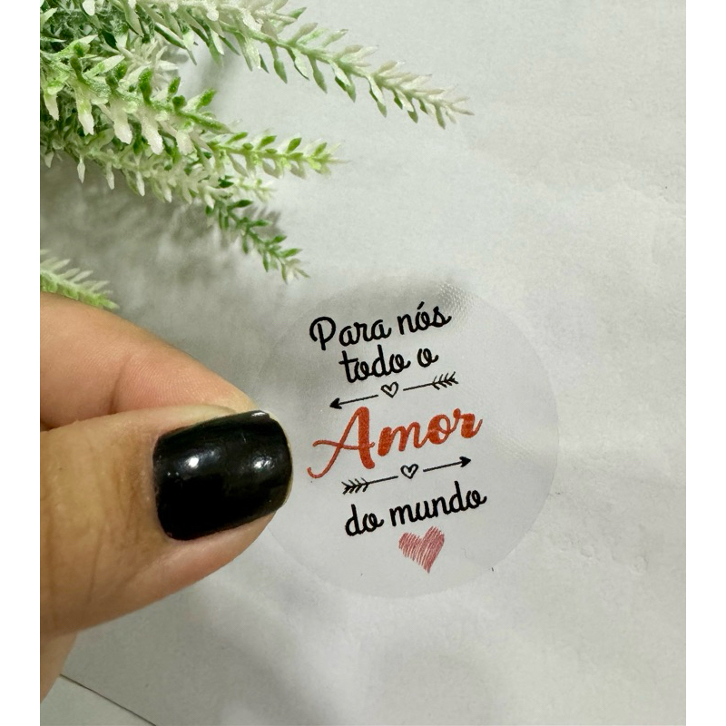 120 Adesivos Vinil Transparente Para Nós Todo Amor Do Mundo | Adesivo Dia Dos Namorados