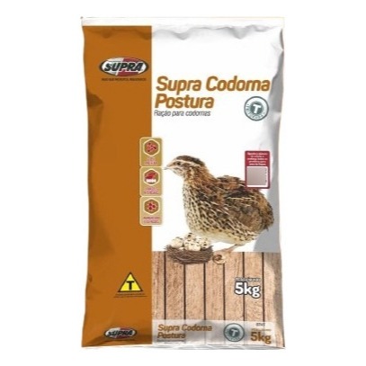 Ração Supra Codornas Alta Produtividade Crescimento Ovos 5kg