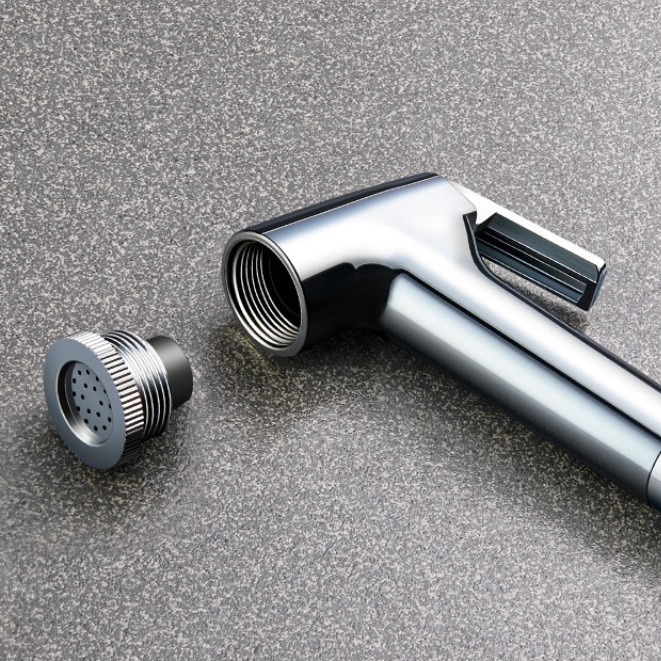 Ducha Higiênica Para Banheiro Completa Luxo Metal Inox núcleo cobre 1,2m Chuveirinho Privada