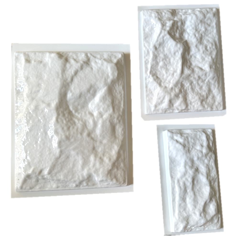 3 Forma Gesso 3D Tijolinho Rustico Travertino Roma ABS 2mm Molde paraGesso E Cimenticio 3d F702