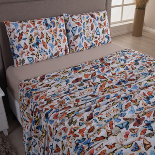 Jogo de Lençol Malha 4 Peças Casal 100% Algodão Estampado Padrão - Queen e King em Oferta na Shopee