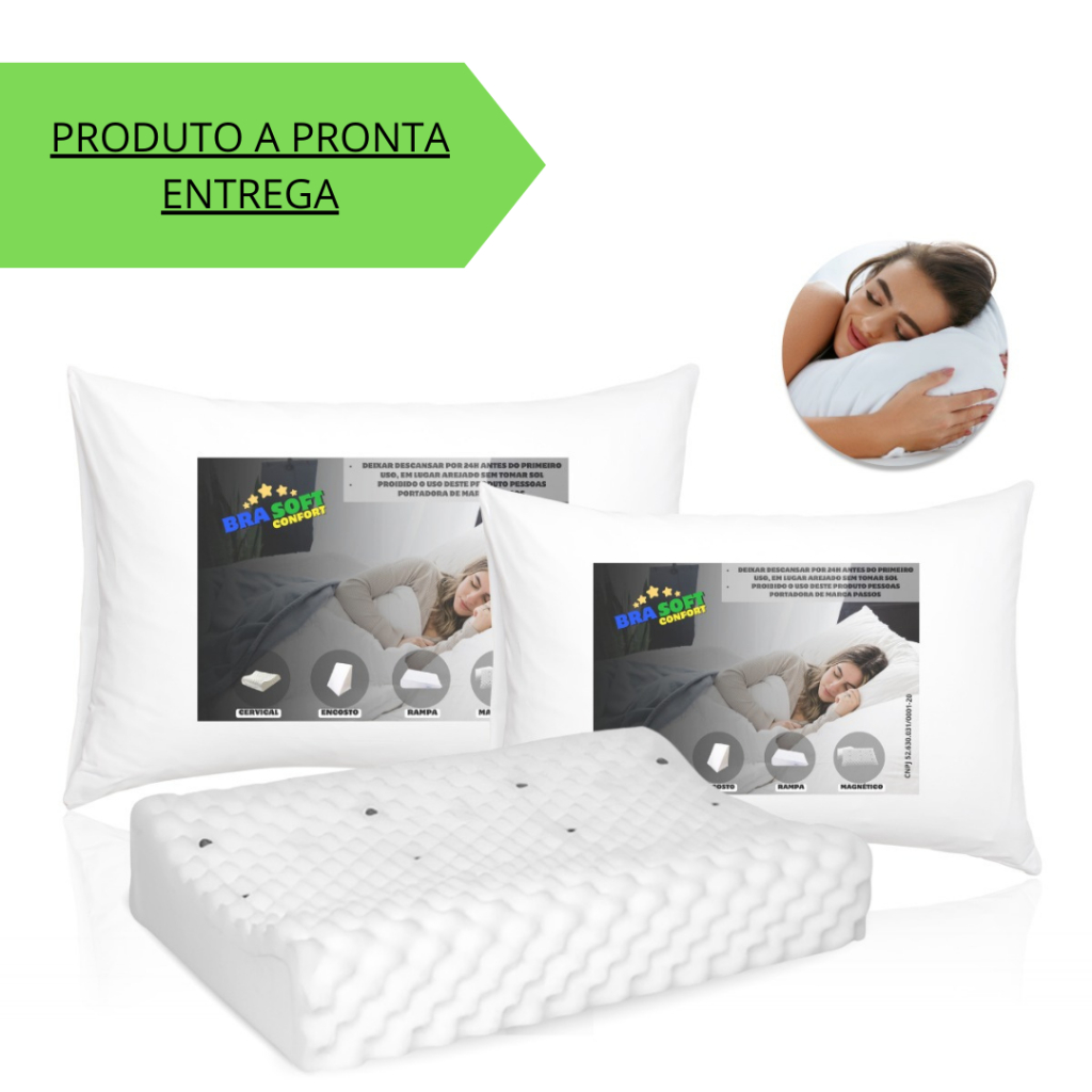 Travesseiro CERVICAL Pillow MAGNETICO com Infravermelho Terapêutico Ortopedico em Oferta na Shopee