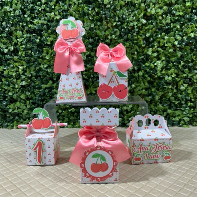 Personalizados Cerejinha - Personalizados cereja - lembrancinha para festa - pegue e monte -Lembrancinhas Personalizados