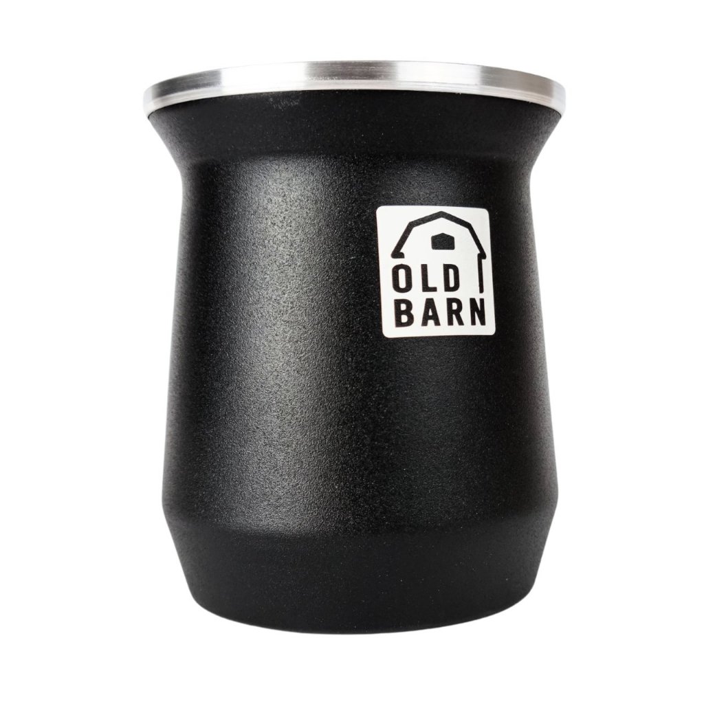Kit Tereré Old Barn 1 Cuia De Alumínio Parede Dupla 300ml 1 Bomba De inox Mola Removível Cor Black — imagem 2 de 2