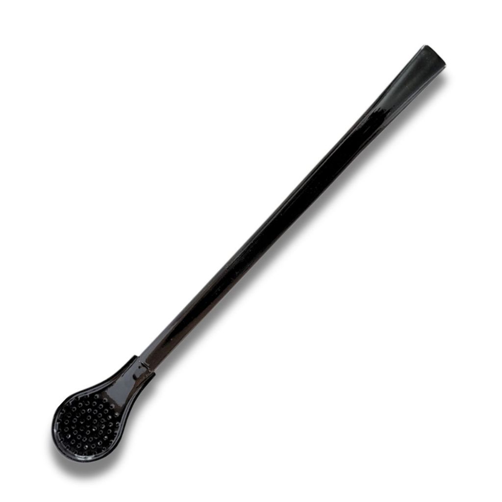 Bomba Para Tereré Cor Black Preta Clássica 19cm Serve Qualquer Cuia Filtra Qualquer Erva Mate Old Barn