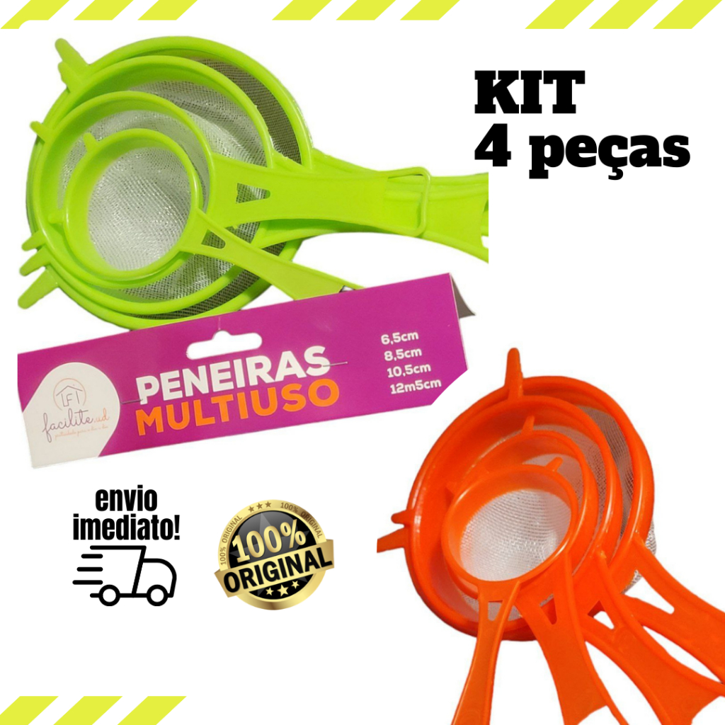 Kit PENEIRA 4 Peças de PLÁSTICO Conjunto COADOR De Cozinha