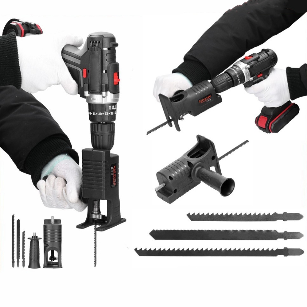 Adaptador Serra Sabre Tico-tico P/Furadeira E Parafusadeira/ Com Lâmina de Serra Elétrica