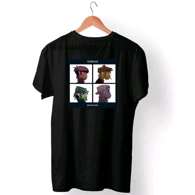 camisa Gorillaz demons days camiseta banda de rock  temos plus size unissex 100%algodão