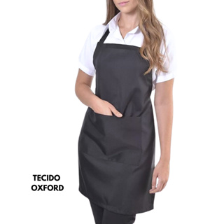 Avental Oxford Preto de Cozinha e Churrasqueiro Unissex em Oferta na Shopee