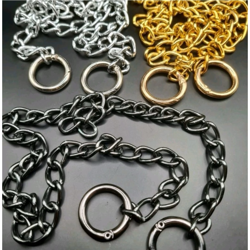 Corrente Lisa para a Alça de Bolsa de Crochê com Argola Articulada Mosquetão em Oferta na Shopee