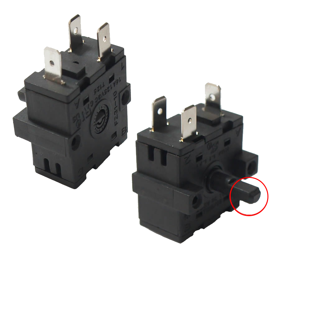 Imagem CHAVE SELETORA PARA FORNO ELETRICO- 16A 3 TERMINAIS 4 POSICOES (FZ31-10)