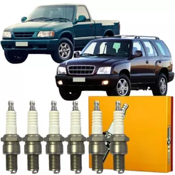 Jogo 06 Velas Ignição Original Ngk Gm Blazer S10 4.3 V6 1996 A 2004