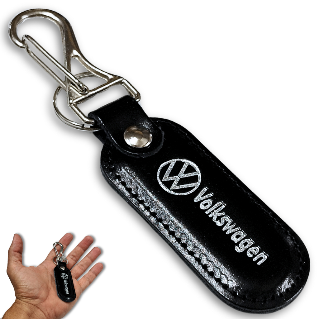Chaveiro Volkswagen Couro Preto Carro Automotivo Mosquetão Universal em Oferta na Shopee