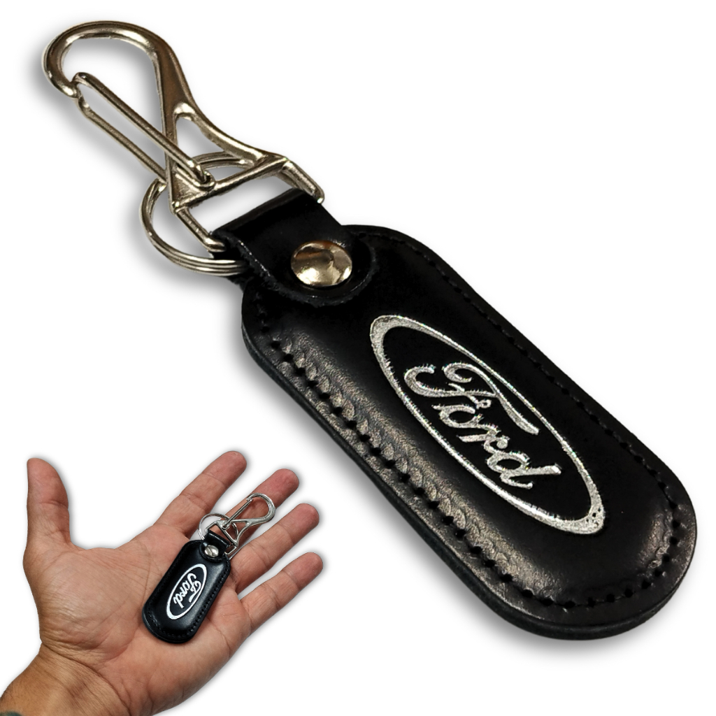 Chaveiro Ford Couro Preto Carro Mosquetão Automotivo Premium Tuning em Oferta na Shopee