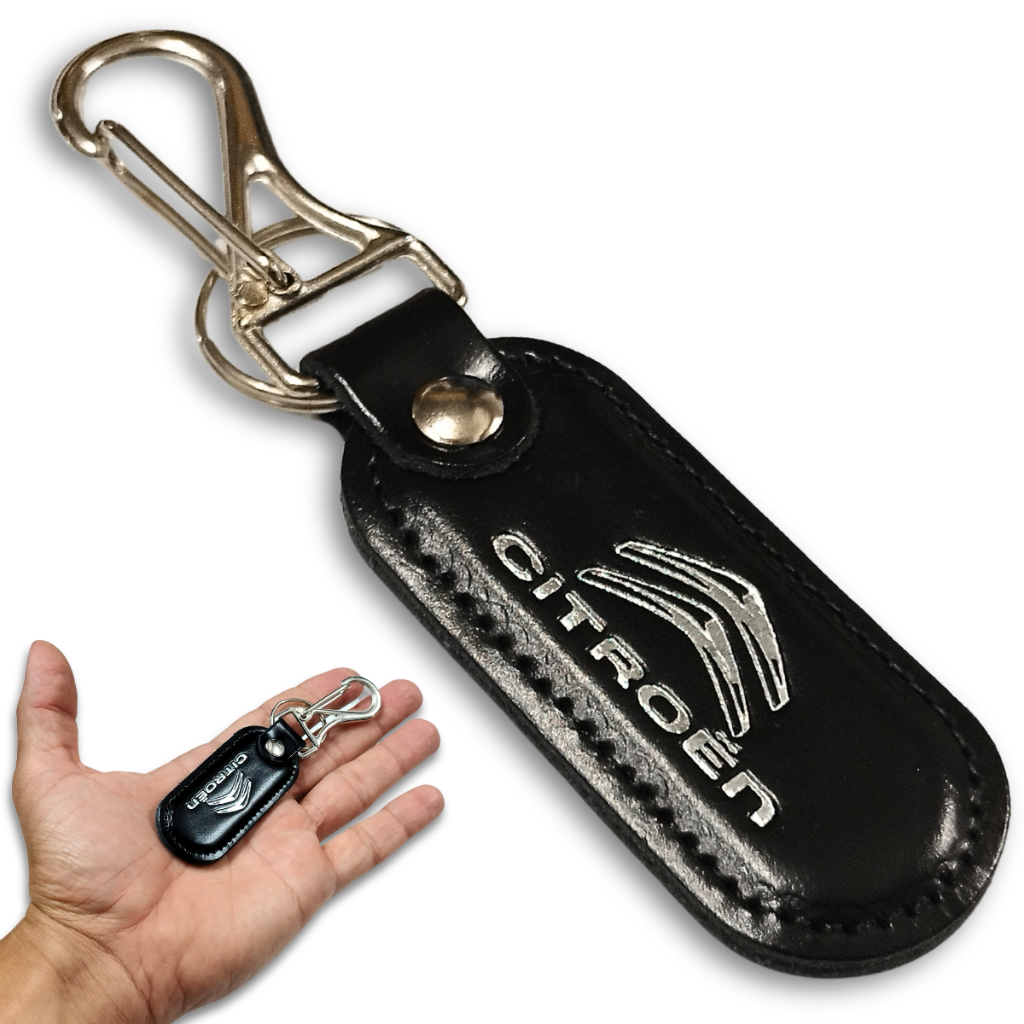 Chaveiro Citroen Couro Preto Carro Mosquetão Automotivo Universal em Oferta na Shopee