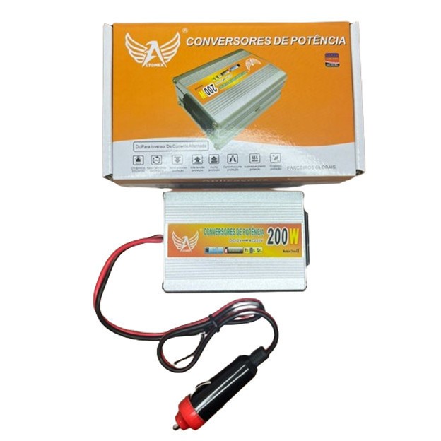 Conversor Veicular Inversor Com 200w De Potência - Dc 12v Ac 220v em Oferta na Shopee