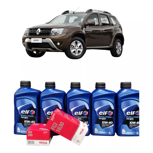 Kit Troca De Óleo * ELF 10W40 API Sn Renault Duster Oroch 1.6 16v Hi-flex 2014 2015 16