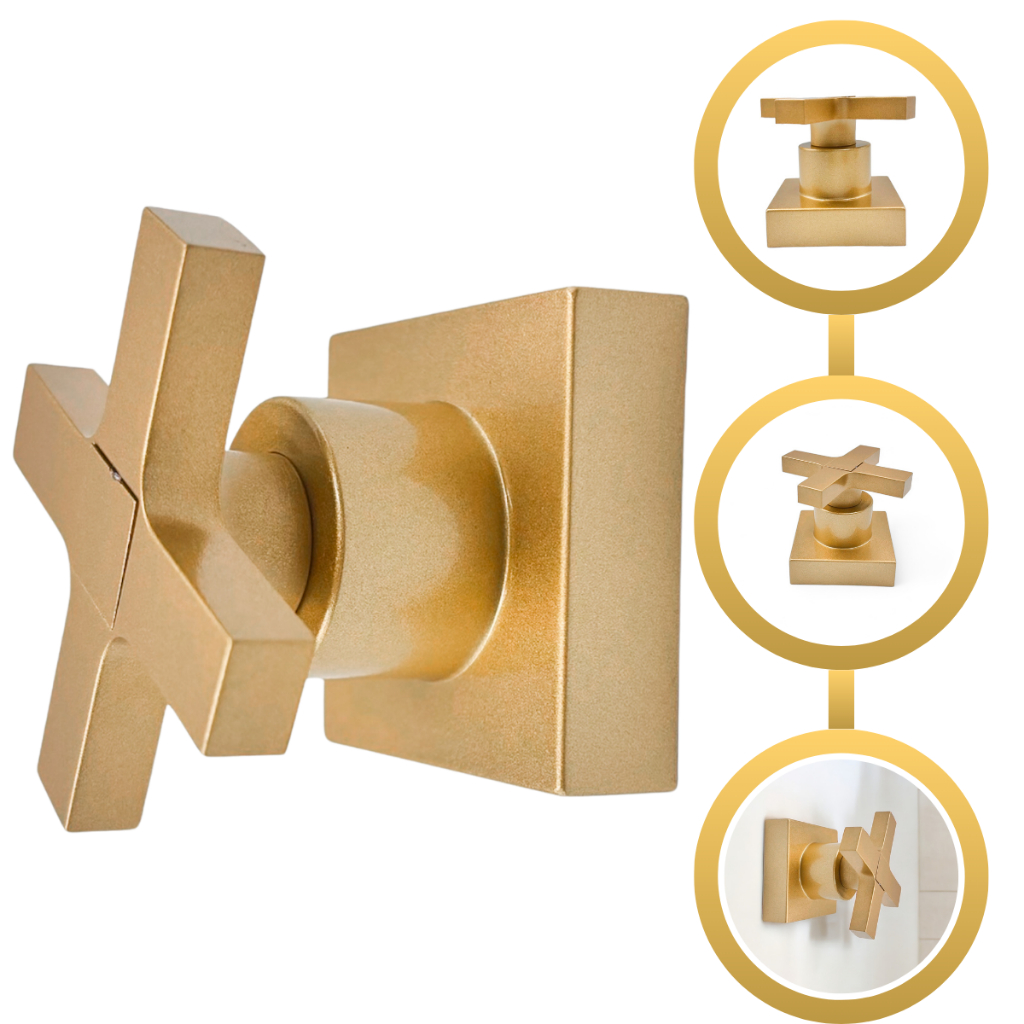 Acabamento Cruzeta Quadrado Registro Gaveta Chuveiro ABS Universal em Oferta na Shopee