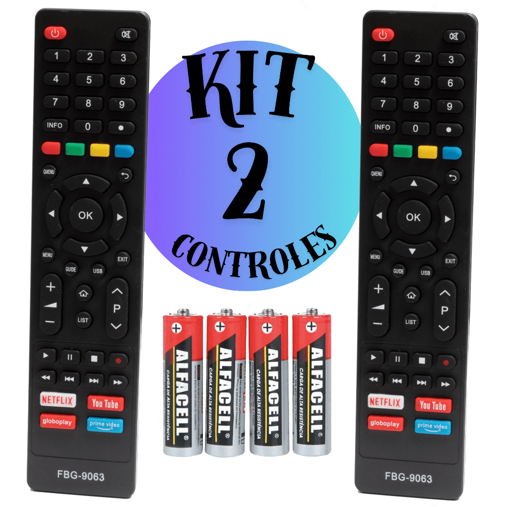 Kit Controle Tv Philco Compativel Smart Tv Philco Netflix Youtube