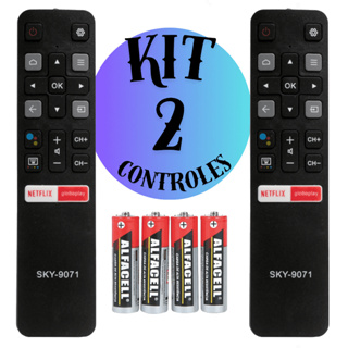 KIT  Controle para Tv TCL Compatível com Smart Tv TCL em Oferta na Shopee